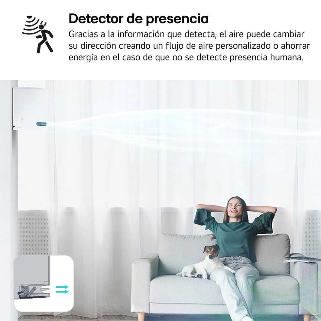 LG DualCool® 12L: Aire Acondicionado A+++/A+++, Control Consumo Futuro, Detector Presencia, WIFI, MAGNA12L.SET